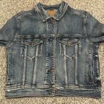 American Eagle  Stretch Cropped Denim Jacket Sz M Photo 4