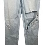 Abercrombie & Fitch Abercrombie 90s High Rise Straight Ultra Distressed Light Wash Jeans Size 29 Photo 3