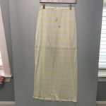 Victoria's Secret Striped Maxi Skirt Drawstring Waist Yellow White XS TP P Photo 3