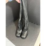 Free People Gogo Boots Black Leather Rave Festival Chunky Heel Knee High Size 10 Photo 6