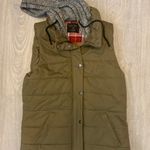 Love Tree Khaki Green Vest With Hoodie Photo 0