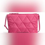Vera Bradley  Large Hipster Ultralight Peacock Pink Quilted Crossbody Bag NEW Photo 1