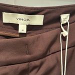 NEW Vince Pleated Wide Leg Dress Pants office Chocolate Brown Size 18 *flaw‎ Photo 4