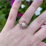 Swavorski Swarovski Floral Motif Ring in Pink Crystal Photo 1