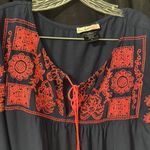 Love Squared  Navy Blue Dress with Pink Embroidery Photo 2