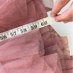 Altar'd State Altar’d State Evelinah Large Ruffle Tulle Maxi Dress Dusty Rose Prom Formal Gown Photo 9