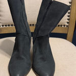 Lucky Brand  Black Suede Heeled Boots, Size 6 Photo 0