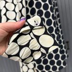 Etro Made in Italy 100% Silk Polka Dot Floral Embroidered Blouse Size 44/Medium Black Photo 7