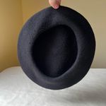 Vintage Wool Beret Hat Black 100% Wool Made in Czech Republic French Style S/M Photo 3