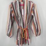 Sage THE LABEL Cardigan Extra Small Kimono 100% Cotton Stripe Beach Travel NWT Photo 14