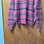 Laura Ashley  Vintage 100% Wool Long Sleeve Pullover Sweater Red Medium Large M/L Photo 5