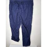 Woman Within  Womens Plus Size 18W Cargo Pants Convertible Hem Blue Embroidered Photo 6