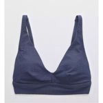 Aerie ✨ Swim Scoop Ribbed Wave Navy Sz Small Bikini✨ Photo 1