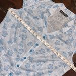 Vintage • pastel blue • modest Ladies floral blouse | Sofistick medium Photo 5