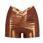 SKIMS penny metallic swim v-waist short | ruched swim shorts Photo 8