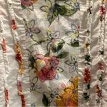 Coldwater Creek   button down floral ruffled shirt/blazer size 12 Photo 5