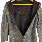 Vintage Turtleneck Tweed Mod Shift Mini Dress with Pockets Gray Size M Photo 3