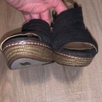 Naturalizer  Lulianna N5 Comfort black open toe wedges fabric elastic ankle Photo 5