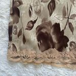 International concepts Vintage INC Y2K Skirt Floral 100% Silk Floral Brown Sz 2 Photo 4