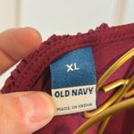 Old Navy  Ruffled wine colored v neck tied Mini Dress with pockets size XL Photo 3