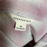 Aeropostale  Ladies' Flannel Button-Up Shirt Pink Plaid Size XS Photo 3