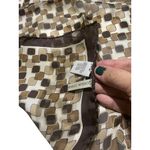 Casual Corner Scarf Brown Beige Geometric Print Lightweight Accessory Photo 2