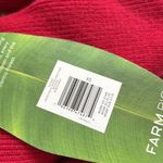 Farm Rio  High Neck Burgundy Red Knit Blouse Crop Top Photo 2