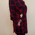 Bershka  women's XS navy/red shirt sequined dress Photo 5