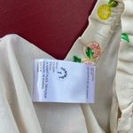 Free People  Floral Ruffle Dress - Cream and Green Photo 5