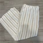 JM Collection  White and Tan Striped Cropped pants size Medium‎ Photo 8