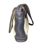 Coach Bleeker Flap Purse Handbag 90s Navy Blue Black Canvas Leather Vintage Photo 8