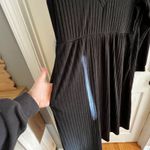 BLOOMCHIC Black Ribbed V Neck Long Sleeve Midi Dress Plus Size 18/20 Pockets Photo 5