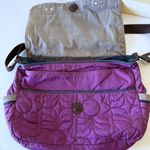 Fossil  Key Per Purple Quilted Messenger Crossbody Bag Purse Tote Photo 7