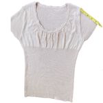 Womens Empire Waist Fairy Beaded Knit Top Ginger Beige Color, Size Small Korean Photo 12