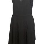 AQUA Black Lace Sleeveless Mesh Upper Dress Women SZ L Photo 6