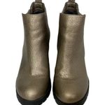 Sam & Libby ankle lug booties, style Deanna, high heel Bronze women's size 7 Photo 3