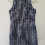 J. Crew Factory Blue And Tan Tweed Sheath Dress Size 4 Photo 4