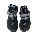 Sanuk Women’s Yoga Sling 2 Sandals Size 6 – Black/White SWS10001 Sling back Photo 3