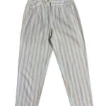 Anthropologie Oasis Striped High-rise Linen Pants in Peach/Cream Size US 4 UK 8 Photo 3