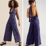 Free People  Kira Cutout Jumpsuit - Green Blue Photo 2