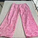 Bailey Rose Pink Patterned Wide Leg Jeans Size L Photo 3