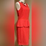 Max Studio  Salmon Pink Lace Knee Length Sleeveless Zip In Back V Neck SZ… Photo 3