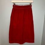 Villager Vintage The  Red Corduroy Skirt – Size 6 Photo 1