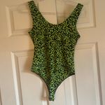 Leith  Green Patterned Bodysuit Photo 5