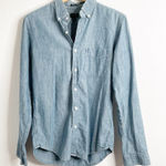 J.Crew  Chambray Denim 100% Cotton Button Down Size Small Photo 0