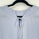 Sanctuary Social Standard Womens Light Blue Long Sleeve Smocked Collar Demure‎ Blouse M Photo 1