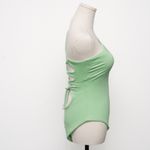 Becca - Glimmer One-Shoulder One Piece Swimsuit in Sparkling Lime Green Photo 2