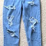 H&M Distressed High Waisted Denim Mom Jeans  Photo 2