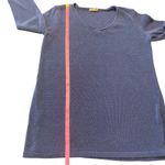 J.McLaughlin Women's Blue Knit V Neck Long Sleeve Sweater Top Tunic Photo 4