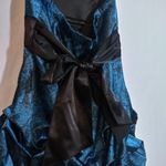 Ruby Rox  Dress Teal Strapless Bubble Hem Dress Hoco Prom Juniors  Size 7 Photo 5